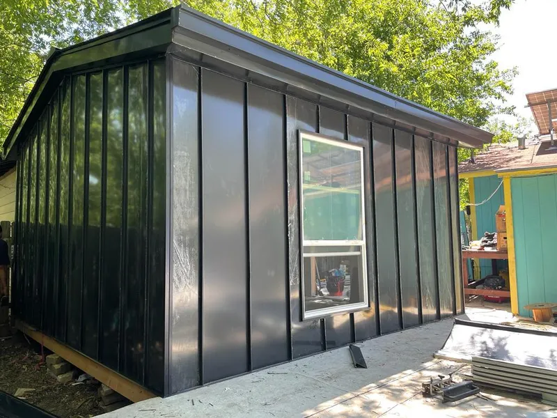 Black standing seam metal wall panels for Metal Roof Installation in Cortlandt